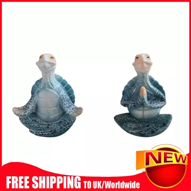 Meeresschildkröte Yoga Figur meditierende Schildkröte Statue niedliches Schreibtischdekor als Geschenk (A)