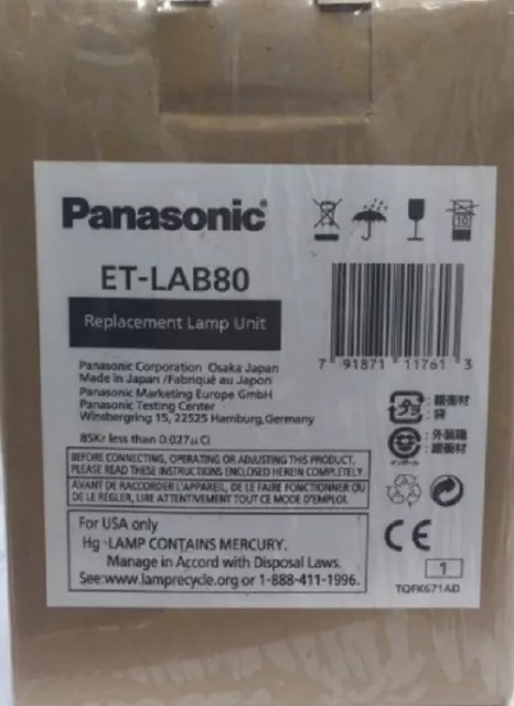 Originale Authentique Panasonic ET-LAB80 Lampe Projecteur PT-LB80, PT-LB90,