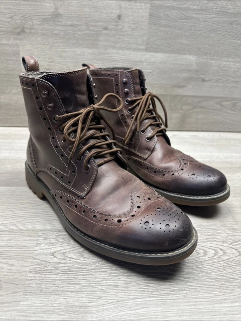 CLARKS MONTACUTE LORD Dark Tan Leather Formal Brogue Lace Up  display picture 1