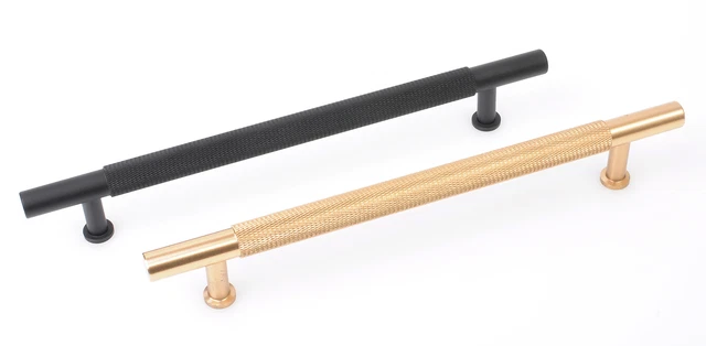 Door Handles Kitchen Cabinet Drawer Cupboard Premium Knurled T Bar Handle