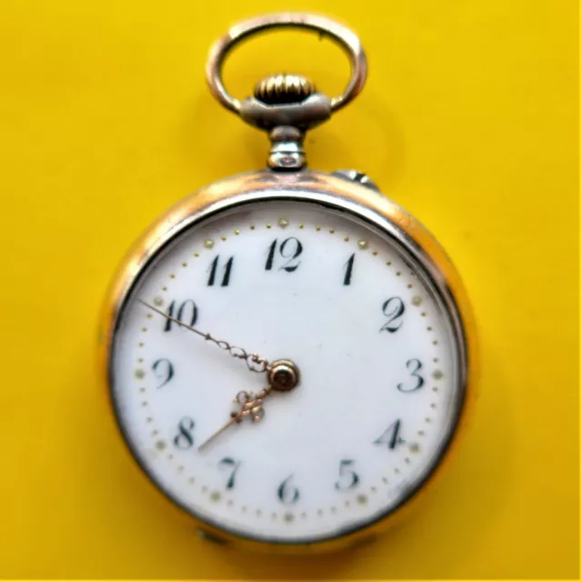 Donna Orologio Tascabile, Argento - 0,800, Buona Funzione, Circa 1915