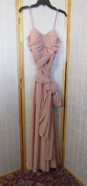 strapless open back dress Yahvi Dusty Pink Dress