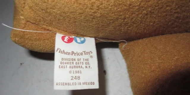 Fisher Price Mama Bear Vtg 1981 Plush Teddy Toy 14" Stuffed Soft Brown Doll 248 7