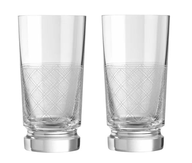 Par De Gafas De Highball Christofle Cristal Jardín D'eden #7927270 Marca Nuevo En Caja F/Sh