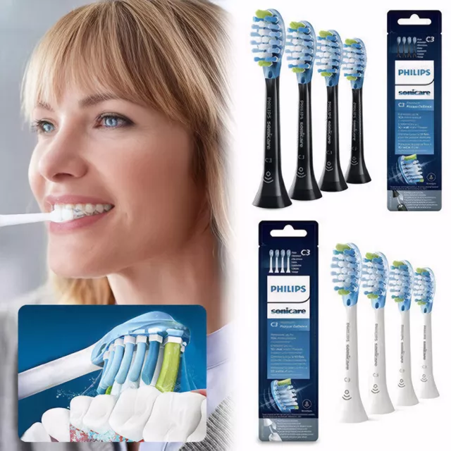 4pcs Philips Sonicare C3 Optimal Premium Plaque brush heads for sonic toothbrush