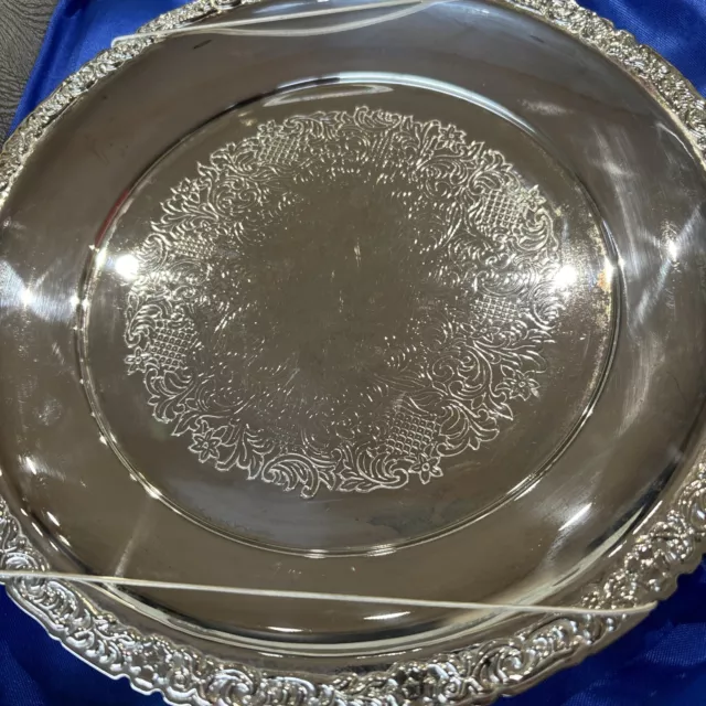 Queen Anne Silver Plated Tableware - Cut Glass Bowl, Silver Plated Plate 2