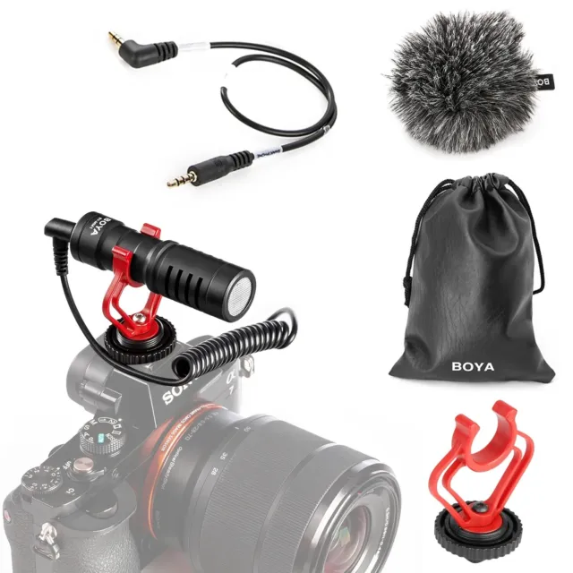 BOYA BY-MM1 Condenser Shotgun Microphone for Camera DSLR Smartphone interview