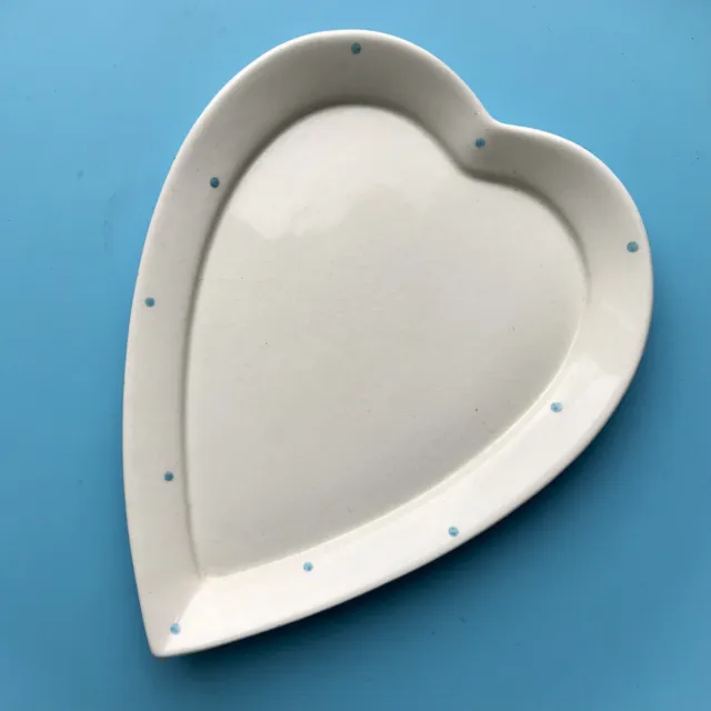 Vintage Royal Winton Grimwades Heart Lid / Plate Butter / Cheese Dish, Polka Dot