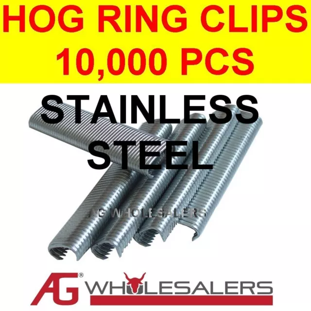 10,000 Stainless Steel C7 Hog Ring C Clips Jambro Stlye Plier Fencing Sr8 Gun