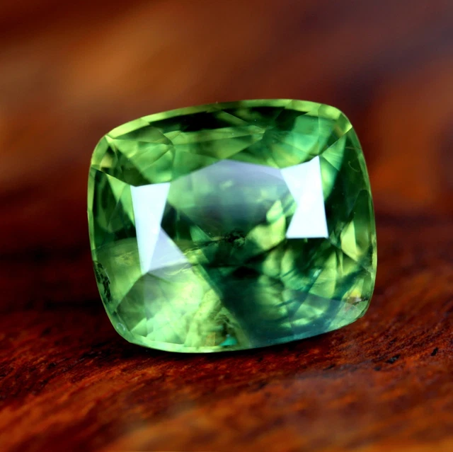 Gorgeous Certified Natural 6.47ct Vivid Green Sapphire Australian Cushion 10x9mm