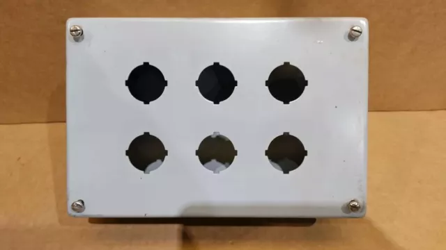 USED - HOFFMAN INDUSTRIAL CONTROL PANEL E-6PB E6PB Six Pushbutton Enclosure