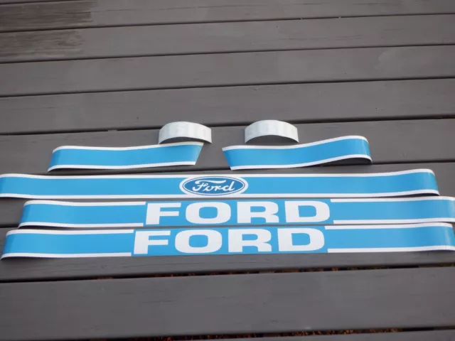 Ford 3610 Tractor Decals. Hood And Dash. Early Models Blue & White.