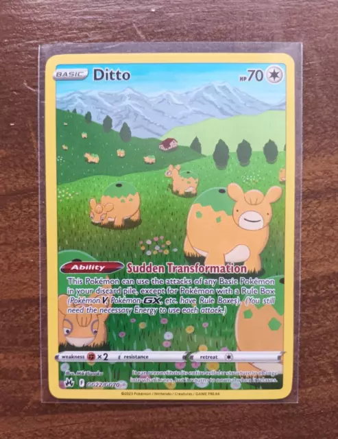 Pokémon TCG Ditto Crown Zenith - Galarian Gallery GG22/GG70 Holo Ultra  Rare, NM