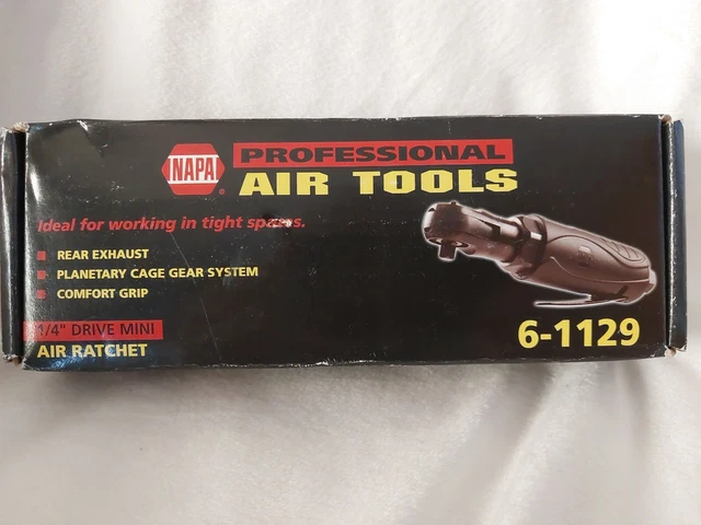 Napa Professional 1/4" Compact Mini Pneumatic Ratchet 6-1129 Air ALL BLACK