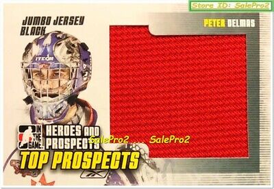 Itg Prospects 2009 Peter Delmas Nhl Rc Hardware Jumbo Black Rookie Game Jersey