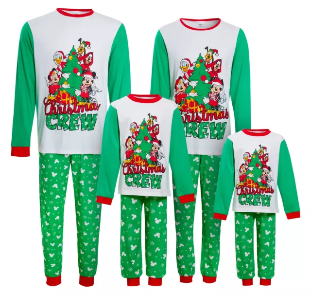 MICKEY & FRIENDS Matching Family Christmas Pyjamas Disney Adults Kids