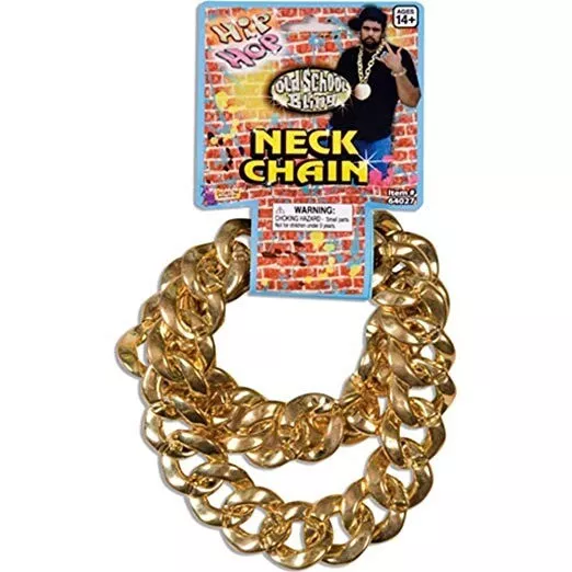 36 Thick Gold Chain Necklace Run DMC Hip Hop Rapper Pimp Rope Old School  Bling