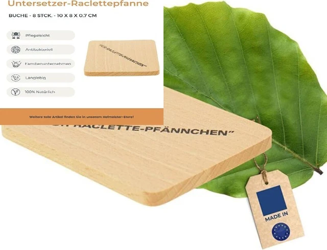 Hofmeister Holzwaren 8 sottobicchiere Per pentole raclette con la stampa