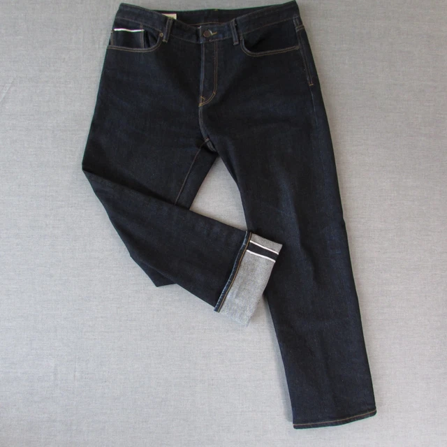 Banana Republic Selvedge Denim Jeans 35x28 blue pants Kaihara Japanese button