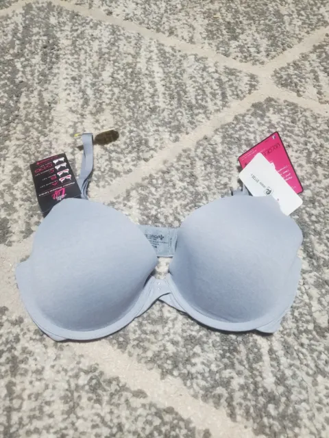 Lily Of France Your Perfect Fit Gray Bra - New - Size 34D