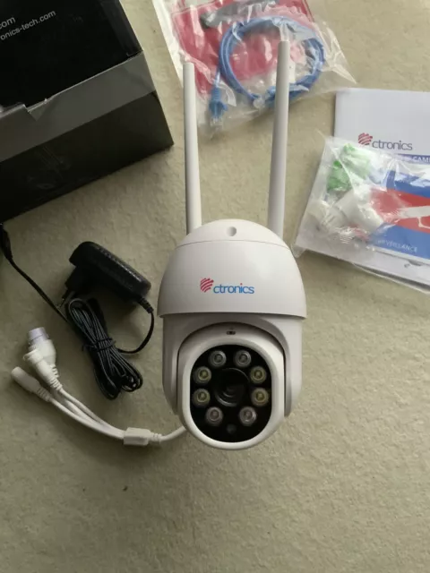 Ctronics 2K 4MP Überwachungskamera - Weiß