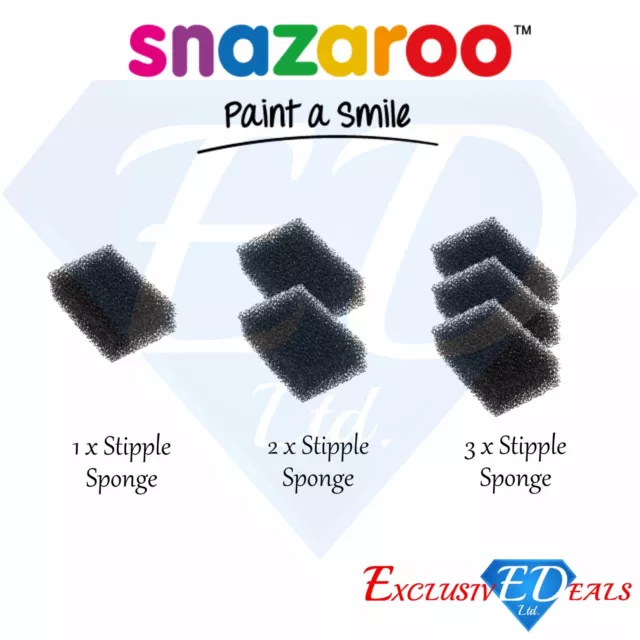 Snazaroo Stipple Sponges - Face & Body Make Up - Special Effects FX Kit