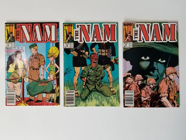 The 'Nam All Newsstand Comic Book Run 1 through 17 Marvel Comics 1986 3