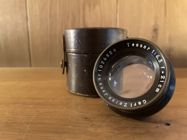 Optique près De Mint Carl Zeiss Jena Tessar 21cm 210mm F/6.3 Grand Format Lens /