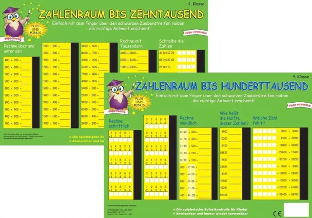 Zaubertafel Plus und Minus ZR bis 10.000 und 100.000 5032742040513