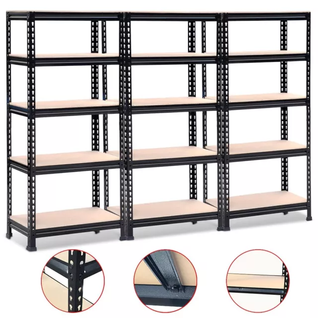 3 Units of 0.9M MDF Board Warehouse Racking Storage Garage Shelving Rack Shelves