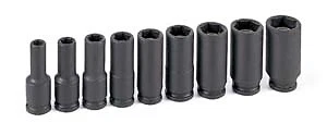 Unidad gris Pneumatic Corp. 3/8" 9 piezas Deep Sae1209dg