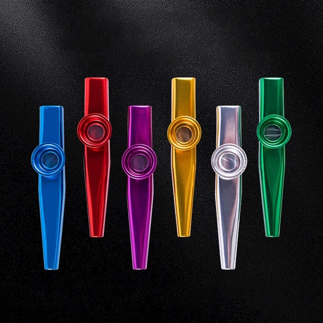 2 PZ FLAUTO bocca Kazoo in metallo facile da suonare per bambini