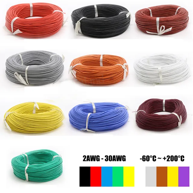 Flexible Soft Silicone Wire Cable 2/4/6/7/8/10/12/14/16/18/20/22/24/26/28/30 AWG