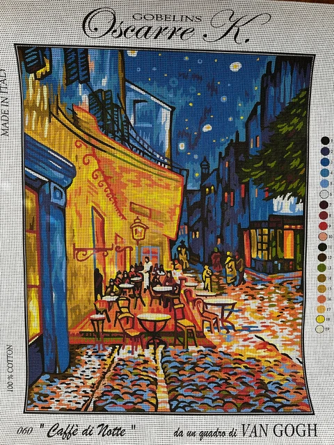 Lona de aguja 20x24 pulgadas café de noche solo lona