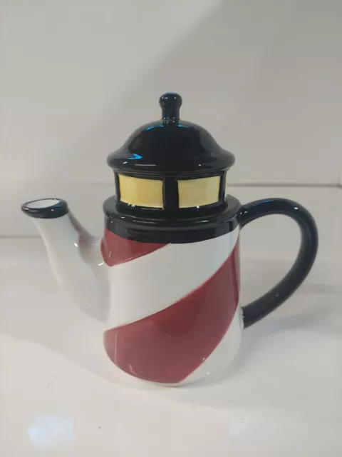 American ATELIER Lighthouse Tea Signals Coffee Tea Pitcher Creamer Spout Ceramic