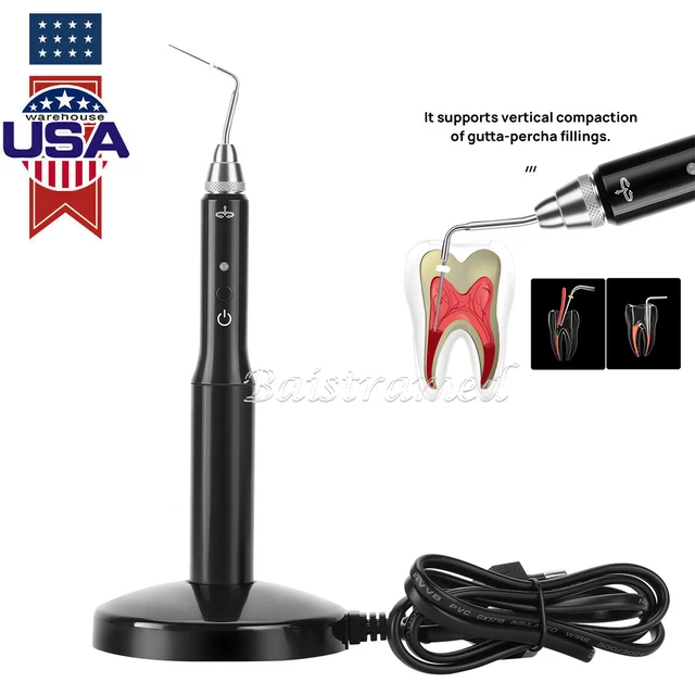 Dental Cordless Wireless Gutta Percha Obturation System Endo Heated Pen &2 Tips