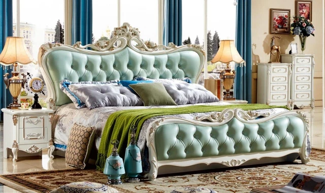 Vert Chesterfield Lit Chambre à Coucher Lits Avec 2 Nachtisch 3tlg