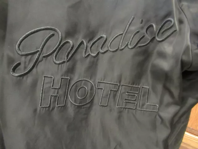 Hotel 1171 Birds of Paradise Paradise Hotel Shiny Bomber jacket Men's S New NWOT