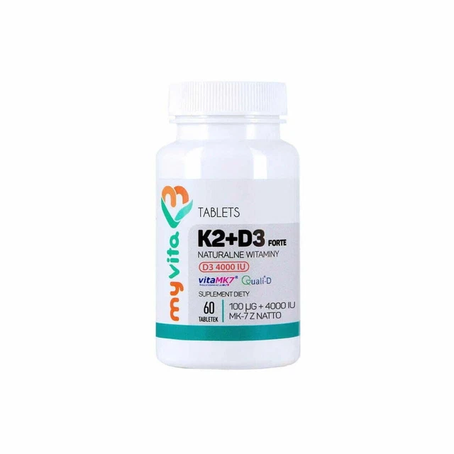 VITAMIN K2 + D3 Forte 100 mcg + 4000 IU (60 tab) MyVita 20.00 PicClick