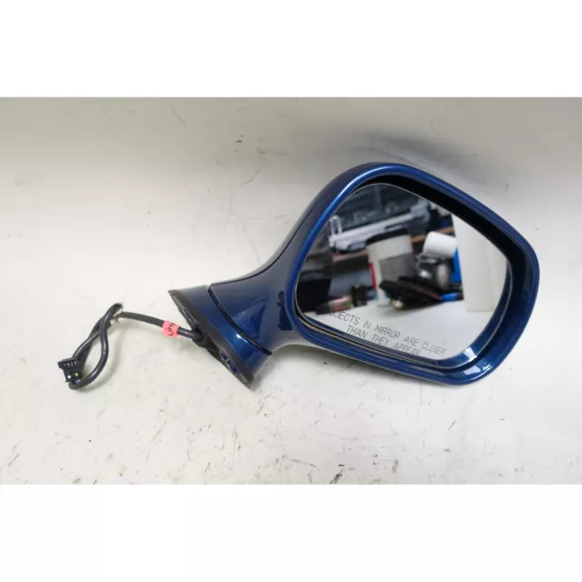Damaged 1996-2002 BMW Z3 Roadster Coupe Right Outside Side Mirror Topaz Blue