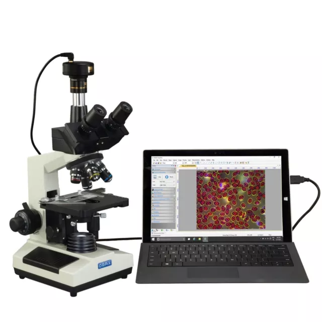 OMAX 40X-2500X Darkfield Biological Trinocular Microscope + 9MP Digital Camera