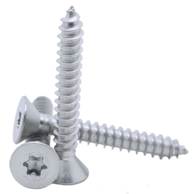 No.4 No.6 No.7 A2 STAINLESS STEEL TORX COUNTERSUNK SELF TAPPERS TAPPING SCREWS