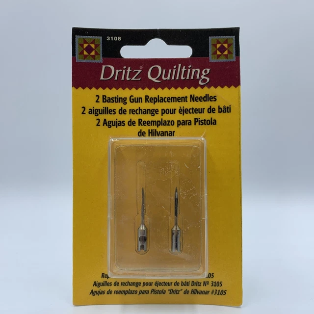 Agujas de repuesto para pistola de bastón Dritz Quilter - paquete de 2, #3108, ¡nuevas, selladas!