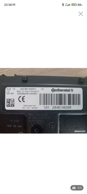UCH BCM L2CR Clio 3 Vierge - Pour Téléprogrammation Ou Coder Soi-même