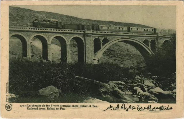 CPA AK Le Chemin de Fer a Via Normale Entre Rabat de Fez MOROC (1083459)