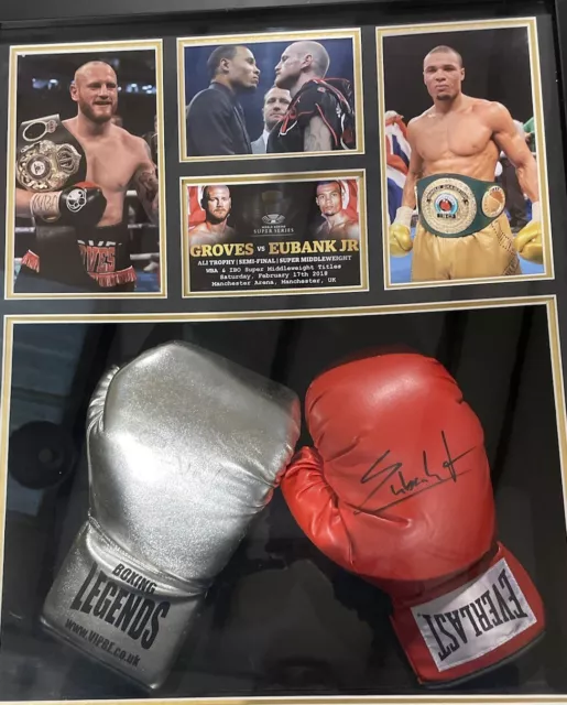 Chris Eubank Jr Vs George Groves SIGNED BOXING GLOVES