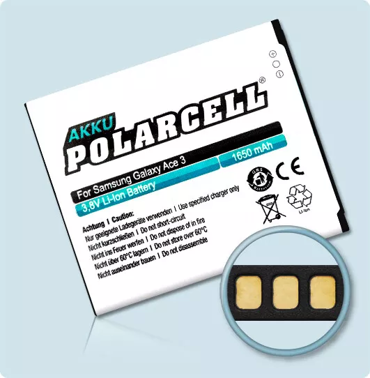 PolarCell Batería para Samsung Galaxy Ace 3 gt-s7270 3g gt-s7270l Duos gt-s7272
