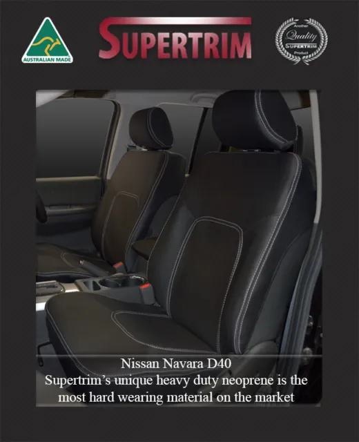 FRONT Seat Covers Fit Nissan Navara D40 (2006-2010) PREMIUM Neoprene Waterproof