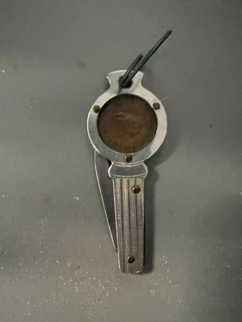 Great Britain Penny Farthing, 1930 pen knife/key ring, King George V