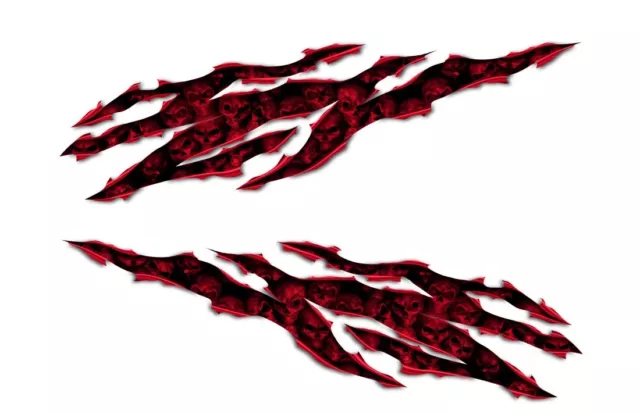 Per Suzuki GSX R1000 R750 R600 1250 750F 650F Hayabusa Teschio Rosso v2 Adesivo